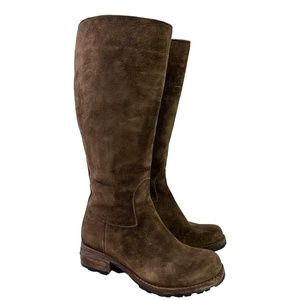 Ugg Australia 5518 Broome Women's Brown Genuine Leather Tall Side Zip Boots sz 5